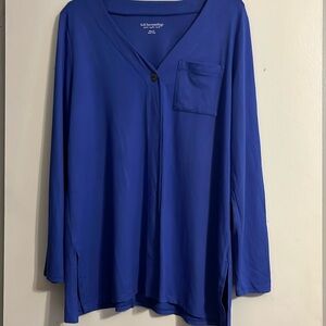 Soft Surroundings Blue Tencel Tunic II Top